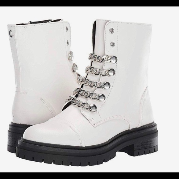 sam edelman white combat boots